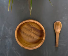 Load image into Gallery viewer, Acacia Wood Ritual Bowl + Spoon