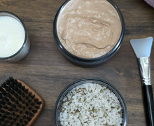 Load image into Gallery viewer, clay mask, herbal soaking salt, sage, selenite, soy candle, silicon applicator, jentschura body brush, norwex facial cloth, bentonite clay, sandalwood, aloe