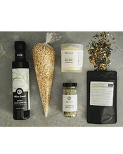 Load image into Gallery viewer, basil olive oil, amish non gmo popcorn, baby popcorn, beeswax candle, cilantro lime bliss spice blend, custom spice blend, citrus ginger tea olive seed functionali-tea