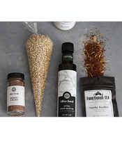 Load image into Gallery viewer, chipotle olive oil, amish non gmo popcorn, baby popcorn, beeswax candle, smokey cacao spice blend, custom spice blend, vanilla rooibos tea olive seed functionali-tea