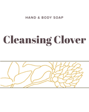Load image into Gallery viewer, Cleansing Clover Soap label - Olive Seed