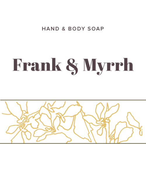 Frank & Myrrh Soap label - Olive Seed