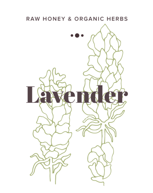 Lavender Infused Honey label - Olive Seed