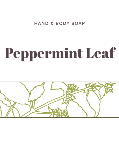 Peppermint Leaf Soap label- Olive Seed