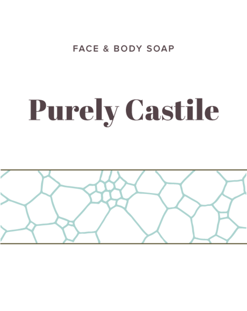 Purely Castile Soap label - Olive Seed