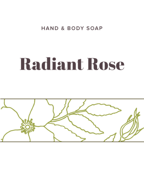 Radiant Rose Soap label - Olive Seed