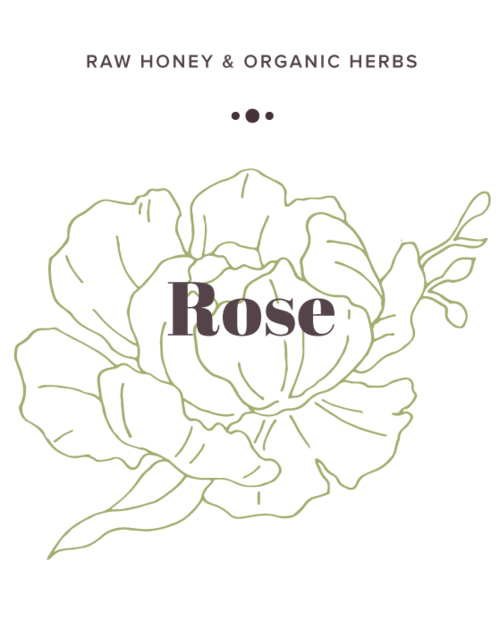 Rose Infused Honey label - Olive Seed