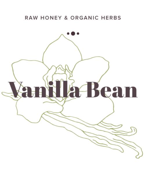 Vanilla Bean Infused Honey label - Olive Seed