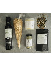 Load image into Gallery viewer, basil olive oil, amish non gmo popcorn, baby popcorn, beeswax candle, cilantro lime bliss spice blend, custom spice blend, citrus ginger tea olive seed functionali-tea
