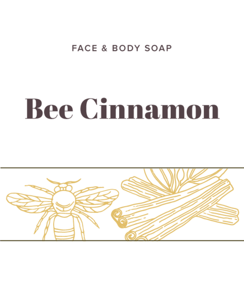 Bee Cinnamon Soap label - Olive Seed