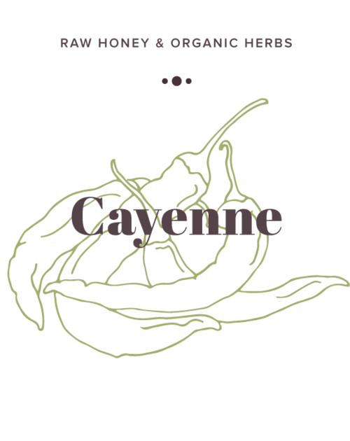 Cayenne Infused Honey label - Olive Seed