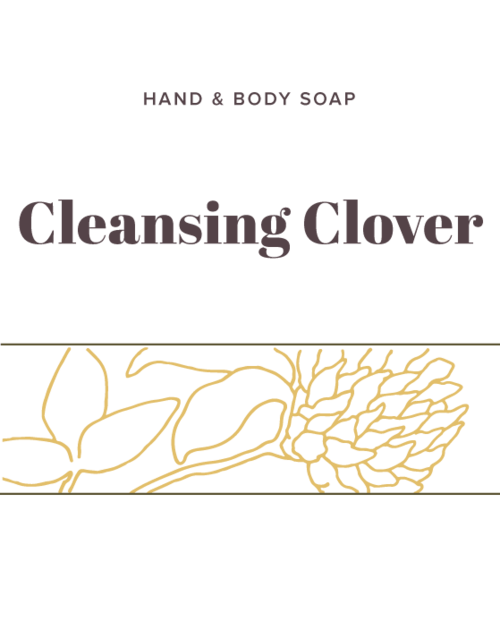 Cleansing Clover Soap label - Olive Seed