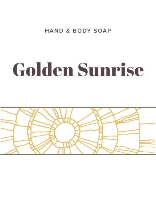 Golden Sunrise Soap label - Olive Seed