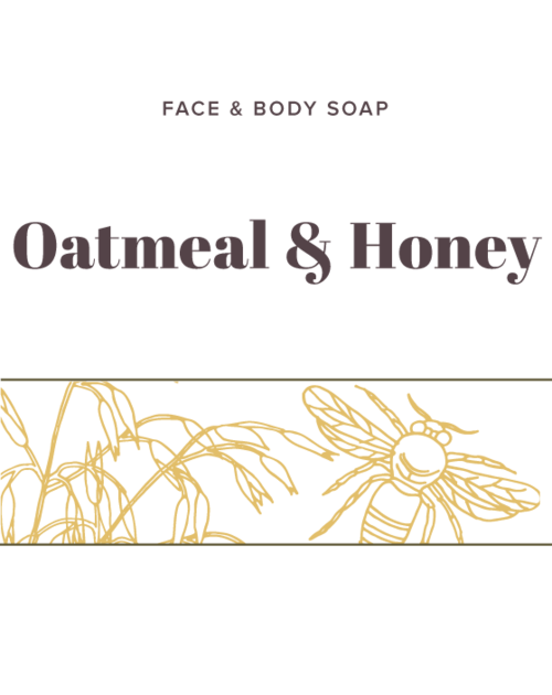 Oatmeal & Honey Soap label - Olive Seed