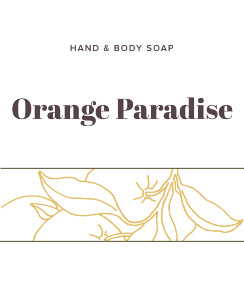 Orange Paradise Soap label - Olive Seed