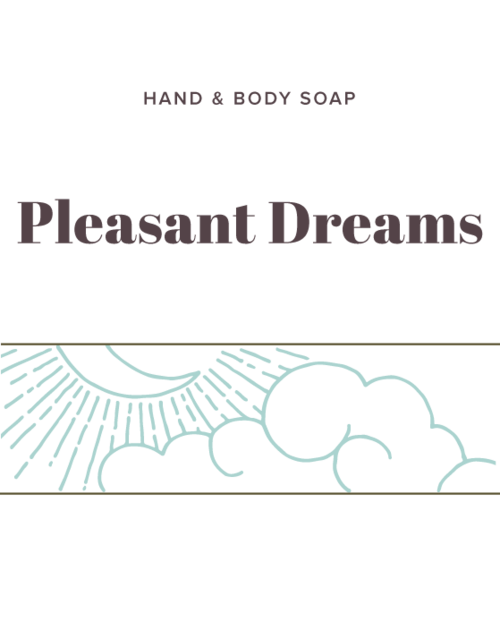 Pleasant Dreams Soap label - Olive Seed