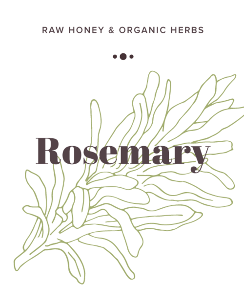 Rosemary Infused Honey label - Olive Seed