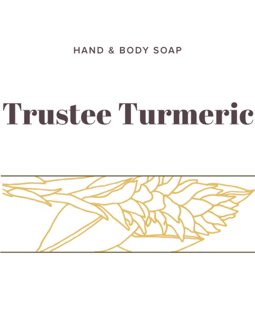 Trustee Turmeric Soap label - Olive Seed
