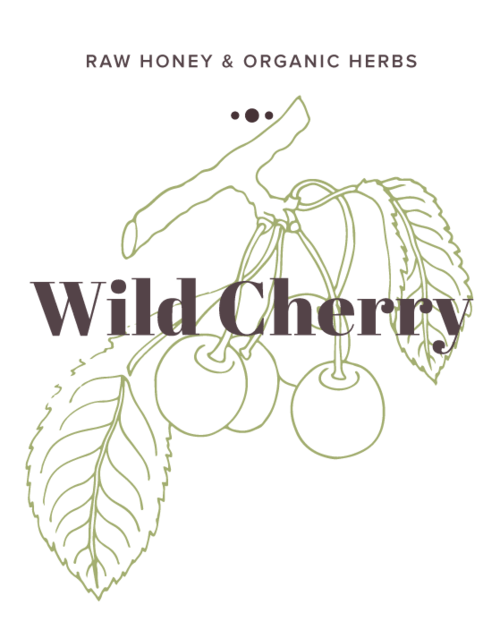 Wild Cherry Infused Honey label - Olive Seed