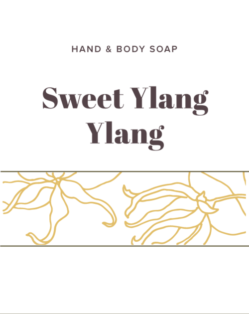 Sweet Ylang Ylang Soap label - Olive Seed